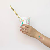 "Merry + Bright 9 oz Cups. - Set of 8" - Party Cups in multicolor by Jollity and Co