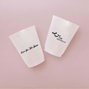 "Personalized Here For The Boos Plastic Cup, set of 50" - Party Cups in clear by ForYourParty