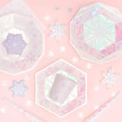 "Frosted 9 oz Cups - Set of 8" - Party Cups in pink by Jollity and Co