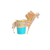 "Safari Cups with Giraffe Sleeves - Pack of 8" - Party Cups in blue by MA FÊTE