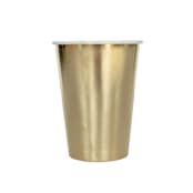 "Shades Gild 12 oz. Cups - Set of 8" - Party Cups in gold by Jollity and Co
