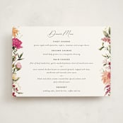 "Lush" - Party Menus in Magenta by Susan Moyal - Front
