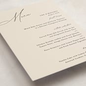 "Scripted Names" - Party Menus in Ecru by Hooray Creative - Detail