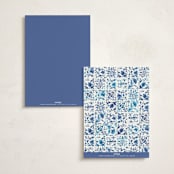 "Amalfi Coast" - Party Menus in Cerulean by Jenna Holcomb - Back of Card Options