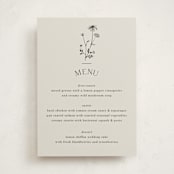 "Floral Type Arch" - Party Menus in Linen by Baumbirdy - Front