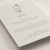 "Floral Type Arch" - Party Menus in Linen by Baumbirdy - Detail