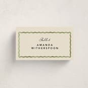 "Formal scallop" - Party Place Cards in Palm by Creo Study - Front with Free Guest Printing