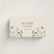 "Wild meadow" - Party Place Cards in Elder Flower by Sarah Knight - Front with Free Guest Printing