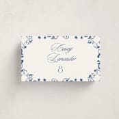 "Amalfi Coast" - Party Place Cards in Cerulean by Jenna Holcomb - Front with Free Guest Printing
