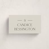 "Floral Type Arch" - Party Place Cards in Linen by Baumbirdy - Front with Free Guest Printing
