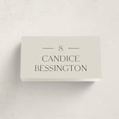 "Floral Type Arch" - Party Place Cards in Linen by Baumbirdy - Folded with Free Guest Printing