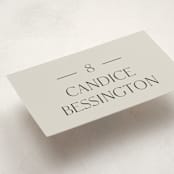 "Floral Type Arch" - Party Place Cards in Linen by Baumbirdy - Detail