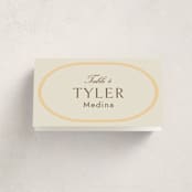 "Bocce" - Party Place Cards in Melon by Megan Davis - Folded with Free Guest Printing