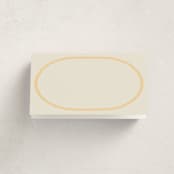 "Bocce" - Party Place Cards in Melon by Megan Davis - Blank Front