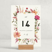 "Lush" - Party Table Numbers in Magenta by Susan Moyal - Displayed (stand not included)
