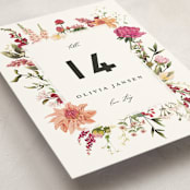 "Lush" - Party Table Numbers in Magenta by Susan Moyal - Detail