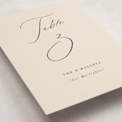 "Scripted Names" - Party Table Numbers in Ecru by Hooray Creative - Detail
