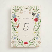 "Wild meadow" - Party Table Numbers in Elder Flower by Sarah Knight - Front