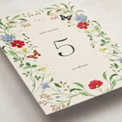 "Wild meadow" - Party Table Numbers in Elder Flower by Sarah Knight - Detail