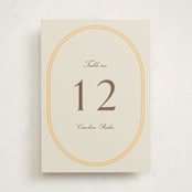 "Bocce" - Party Table Numbers in Melon by Megan Davis - Front