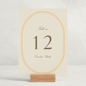 "Bocce" - Party Table Numbers in Melon by Megan Davis - Displayed (stand not included)