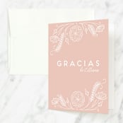 "Vintage Quinceanera" - Quinceañera Thank You Cards in Rose by Kristin Sosa - Front
