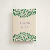 "Papel Picado" - Quinceañera Thank You Cards in Viridian by The Savage Label - Front
