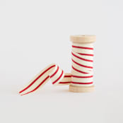 "Cherry Red Cotton Stripe" - Ribbon in Red by Minted - Ribbon