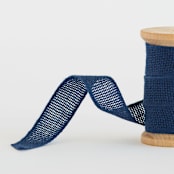 "Navy Loose Weave Cotton" - Ribbon in navy by Minted - Close-Up