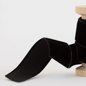 "Black Velvet" - Ribbon in black by Minted - Close-Up