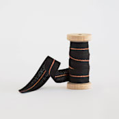 "Black & Copper Metallic Stripe" - Ribbon in black + copper by Minted - Ribbon