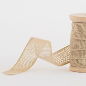 "Natural Loose Weave Cotton" - Ribbon in natural by Minted - Close-Up