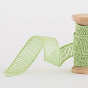 "Mint Loose Weave Cotton" - Ribbon in mint by Minted - Close-Up