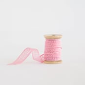 "Classic Pink Loose Weave Cotton" - Ribbon in classic pink by Minted - Ribbon