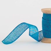 "Baby Blue Loose Weave Cotton" - Ribbon in baby blue by Minted - Close-Up