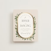 "Bliss" - Reception Cards in Champagne by Leah Bisch - Front