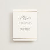 "Classic Elegance" - Reception Cards in Pearl by Nicole Walsh - Front