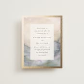 "Mountain" - Reception Cards in Latte by Lori Wemple - Front