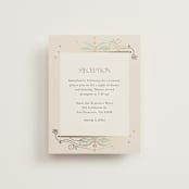 "Ornate Elegance" - Reception Cards in Ivory by Maria Hilas-Louie - Front