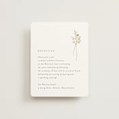 "Wildflower" - Reception Cards in Cotton by Jennifer Postorino - Front