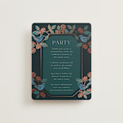 "Wedding birds" - Reception Cards in Onyx by Ana de Sousa - Front