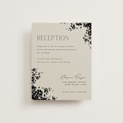 "Bouquet Toss" - Reception Cards in Smoke by Robert and Stella - Front