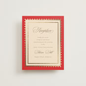 "Mandapam" - Reception Cards in Carnation by Creo Study - Front