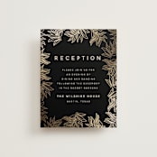 "Shades of Green" - Reception Cards in Midnight by Susan Moyal - Front