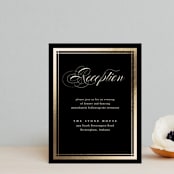 "Formal" - Reception Cards in Onyx by Jessica Williams - Front