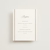 "Scripted Striped" - Reception Cards in Silk by Carolyn MacLaren - Front