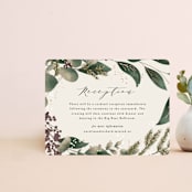 "Evergreen" - Reception Cards in Shamrock by Leah Bisch - Front