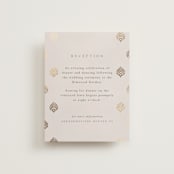 "Shraddha" - Reception Cards in Celestial by Deynaaz Daraei - Front