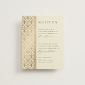 "Aatreya" - Reception Cards in Marigold by Pati Cascino - Front