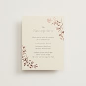 "Queen Anne's Lace" - Reception Cards in Creme Brulee by Jennifer Wick - Front